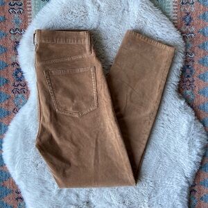 J. Crew vintage slim straight khaki tan corduroy pant casual winter trend 27